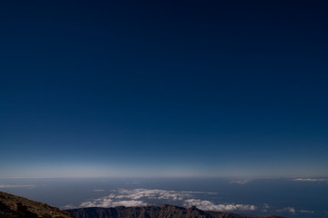 empty landscape with the Spanish peak volcanoes on Tenerife, Canary Islands