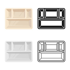 Vector design of container and cardboard logo. Web element of container and food stock vector illustration.