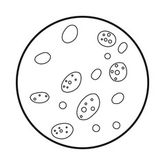 Isolated object of moon and crater logo. Web element of moon and astrology stock vector illustration.