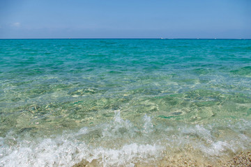 Losari Beach in Belgodère, Corsica, France. Idyllic Mediterranean Beach in the French island of Corsica.
