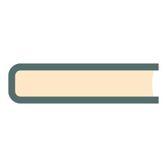 Side of book icon. Flat illustration of side of book vector icon for web design