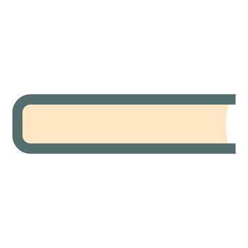 Side of book icon. Flat illustration of side of book vector icon for web design