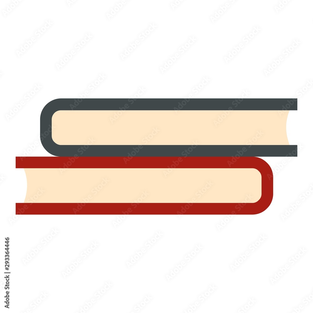Poster books stack icon. flat illustration of books stack vector icon for web design