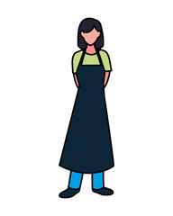 Isolated seller woman vector design