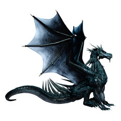 Fototapeta premium 3D Rendering Fairy Tale Dragon on White