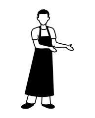 Isolated seller man vector design