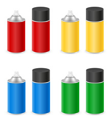spray paint in a metal can container vector illustration