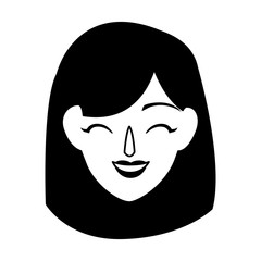 Isolated woman head vector design
