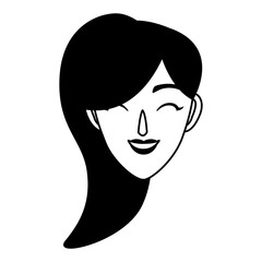 Isolated woman head vector design