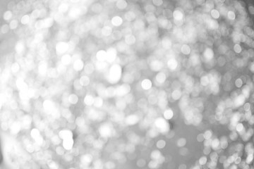 Silver bokeh abstract background.