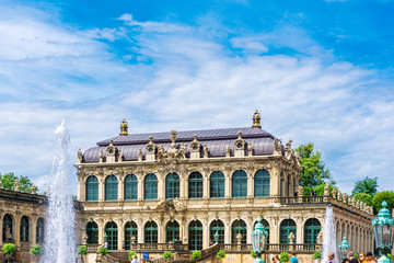 Naklejka premium DRESDEN, GERMANY - July 23, 2017: Baroque building Zwinger in Dresden, Germany