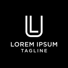 initial letter logo UL, LU logo template