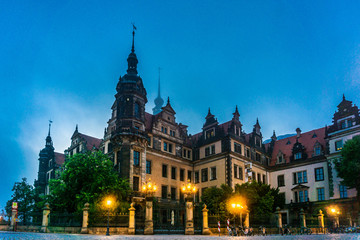 DRESDEN, GERMANY - July 23, 2017: street view of downtown Dresden, Germany