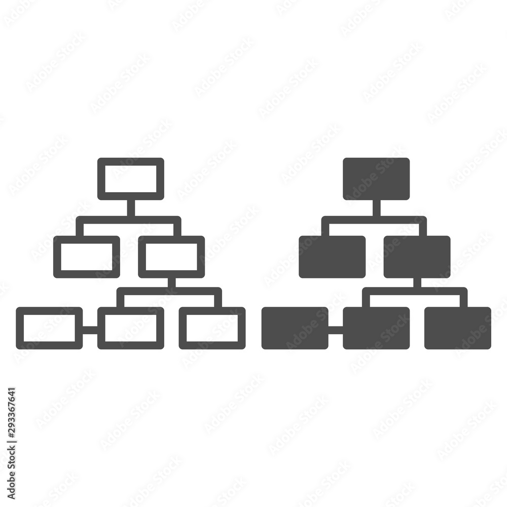 Poster Network line and glyph icon. Internet connection vector illustration isolated on white. Structure outline style design, designed for web and app. Eps 10.