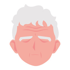 Grandfather head cartoon vector design