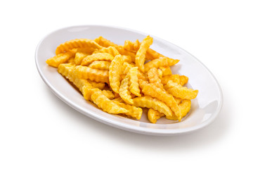 Portion Pommes Frites auf dem Teller 