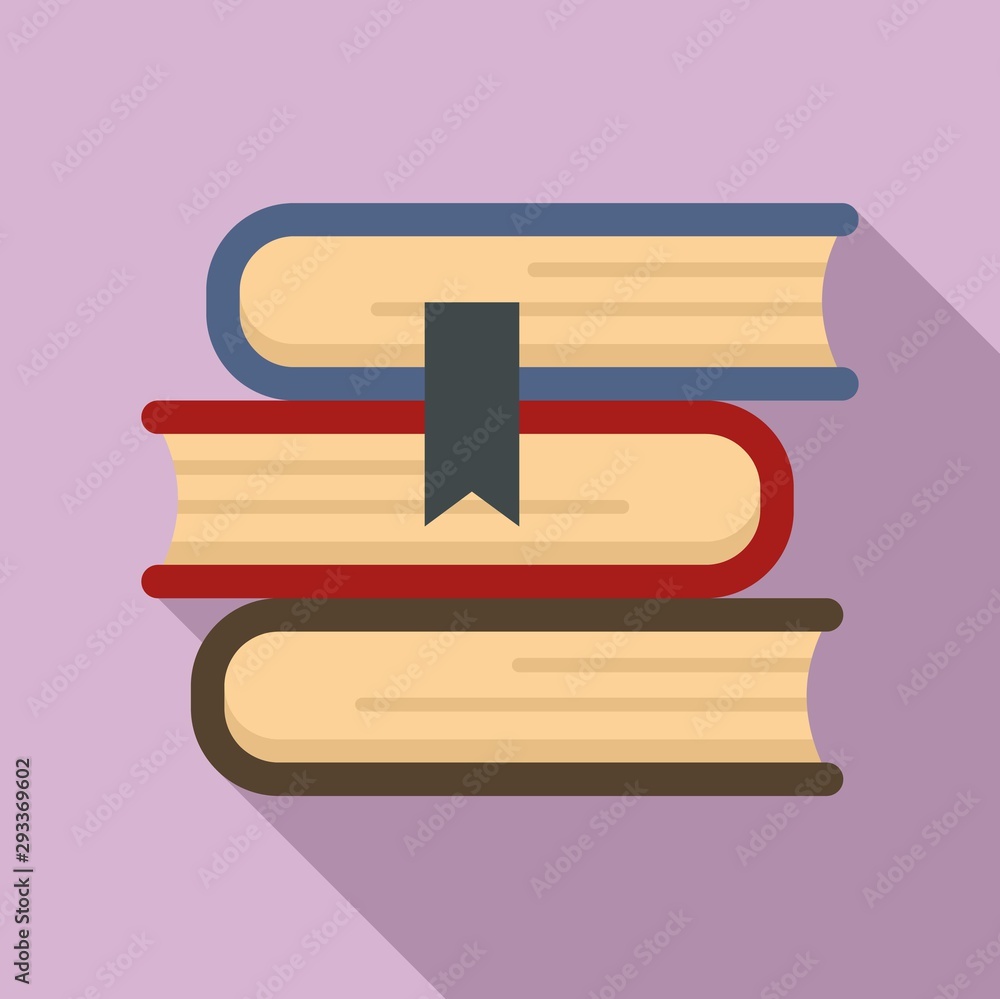 Aufkleber books stack icon. flat illustration of books stack vector icon for web design