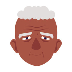 Grandfather head cartoon vector design