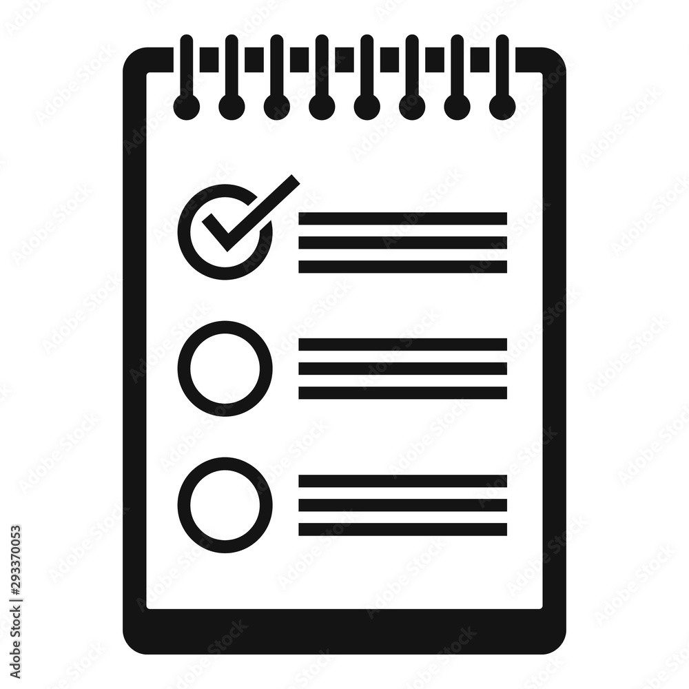 Poster checklist icon. simple illustration of checklist vector icon for web design isolated on white backgr
