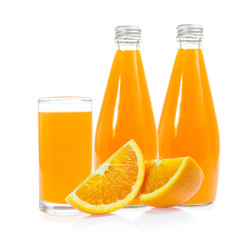 orange juice isolated on white background
