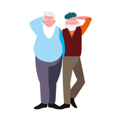 Grandfathers cartoons vector design icon