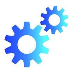 Gears icon on white background