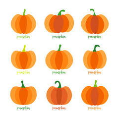 Happy Halloween Card! Pumpkins. Doodle and  brushwork. Can be used for wallpaper, textile, invitation card, wrapping, web page background.