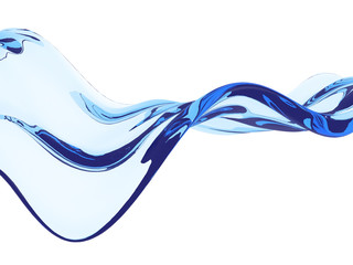 Blue pure water liquid splash
