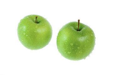 Green apple, isolated on white background