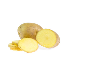 Sliced potatoes