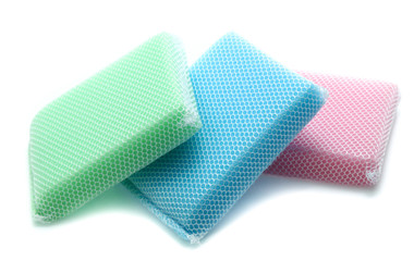 Sponges isolated on the white background