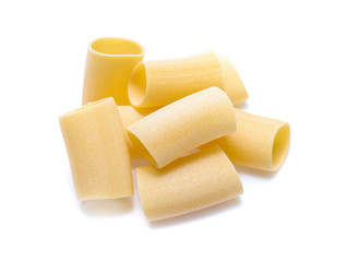 dry Italian pasta isolated on white background