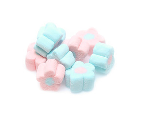 Marshmallows isolated on white background