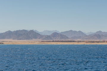 Red sea Tiran island Bay Akaba near Sharm El Sheikh in Egypt