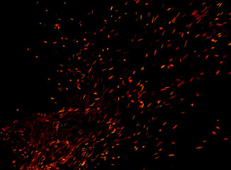 flame of fire with games on a black background