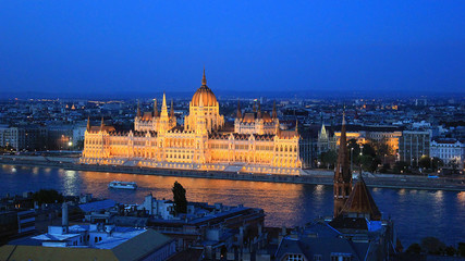 Hungarian Parliament Building in Budapest 