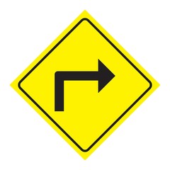 traffic sign arrow icon vector.