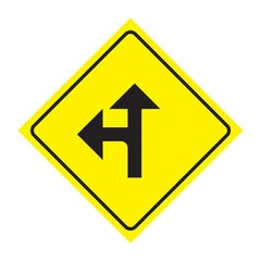 traffic sign arrow icon vector.