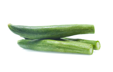fresh loofah on the white background