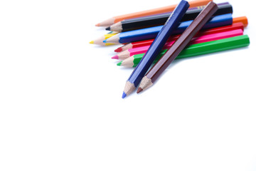 Color pencils isolated on white