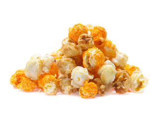 Popcorn isolated on white background