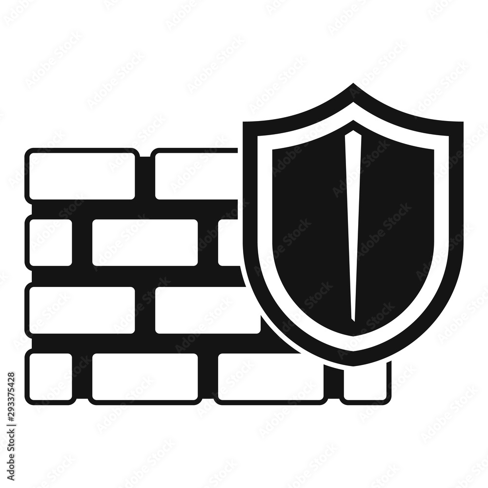 Poster shield firewall icon. simple illustration of shield firewall vector icon for web design isolated on 