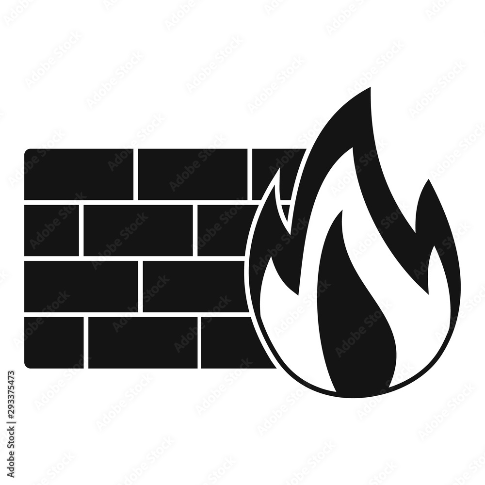 Poster security firewall icon. simple illustration of security firewall vector icon for web design isolated