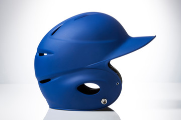 Baseball helmet on white background.