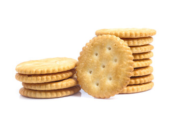 Cracker isolated on over white background