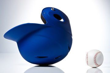 Baseball helmet on white background.
