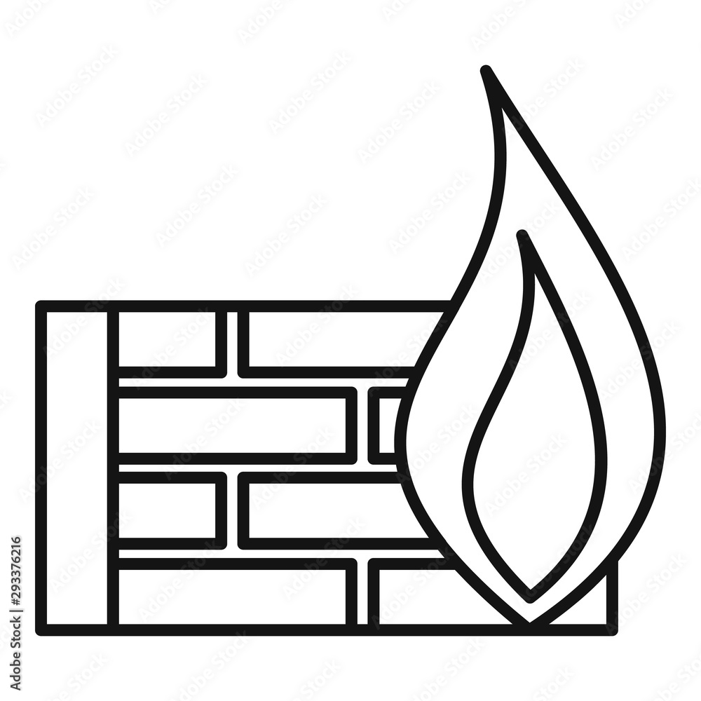 Poster modern safe firewall icon. outline modern safe firewall vector icon for web design isolated on white