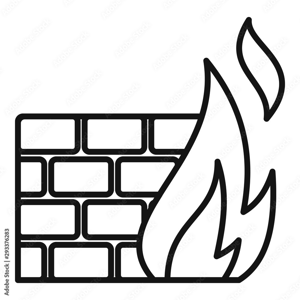 Poster data firewall icon. outline data firewall vector icon for web design isolated on white background