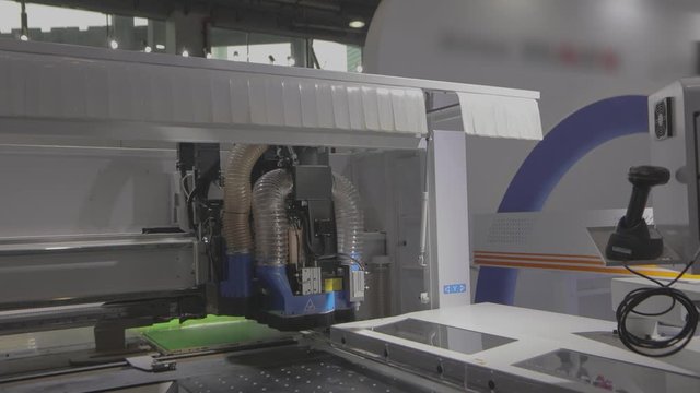 Workflow cnc machine for the procurement of furniture accessories. Modern automated cnc machine
