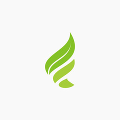 F logo with leaf element
